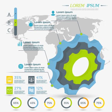 Teknolojik Infographic düz tasarım