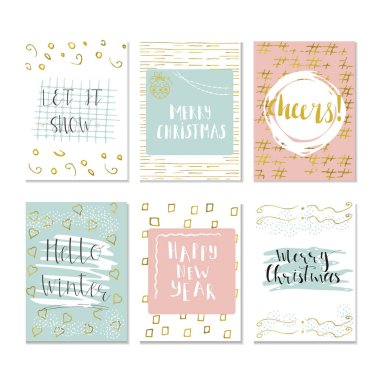 Mutlu yıllar tebrik kartları.