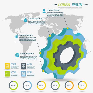 Teknolojik Infographic düz tasarım