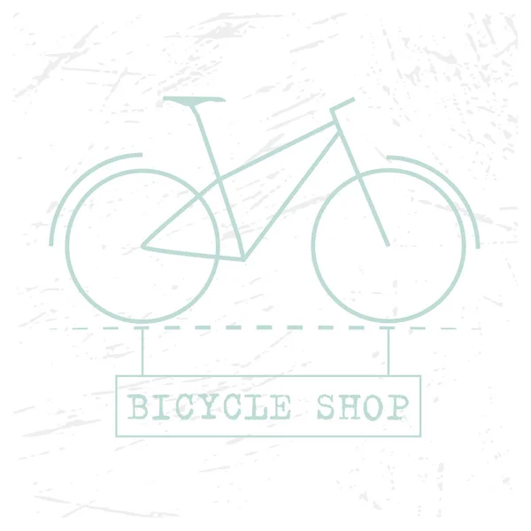 Vectorillustratie Van Platte Fiets Pictogram Met Tekst Fietswinkel — Stockvector