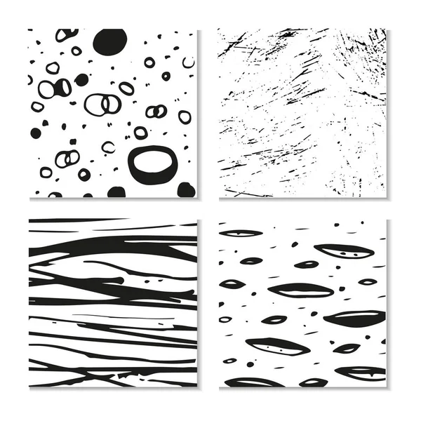 Texture disegnate a mano con inchiostro — Vettoriale Stock