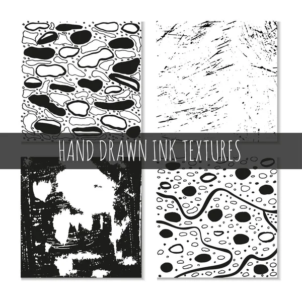 Tinta kézzel rajzolt textúrák — Stock Vector