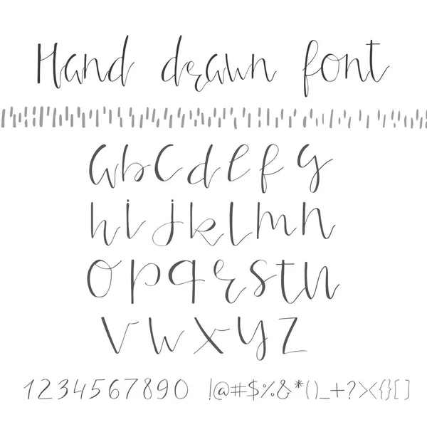 Handgeschreven kalligrafie lettertype — Stockvector