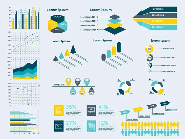 Modelo de infográfico de negócios — Vetor de Stock