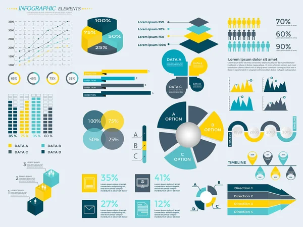 Modelo de infográfico de negócios — Vetor de Stock