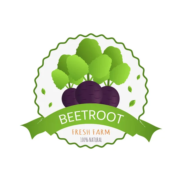 Odznak Logo Nebo Značku Realistickou Zdravé Zeleniny Kvalitní Vektorové Nápis — Stockový vektor