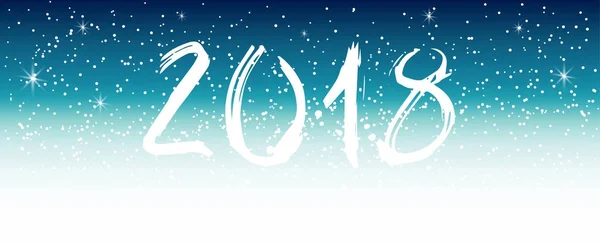 Чудова Унікальна Листівка Різдва Запрошення Банер Ручне Малювання Новим 2018 — стоковий вектор