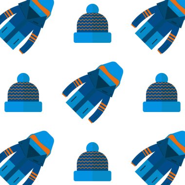 Kış desen spor simgeler koleksiyonu ile. Kayak ve snowboard düz stil tasarım beyaz arka plan üzerinde ayarlayın. Ski resort resim, dağ aktiviteleri, vektör çizim öğeleri.