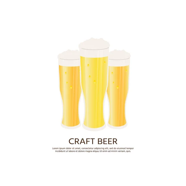 Logo Beer Mugs Glasses Vector Icon Alcoholic Beverages Wheat Beer — Stock Vector