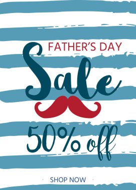 Mutlu Babalar Günü Satılık. Vektör çizim promosyon, afiş, el ilanı, indirim kartı, alışveriş şablonu, fiyat etiket, blog, sosyal medya, pazarlama, reklam, promosyon afiş için
