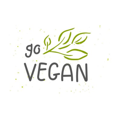 Vektör Eko, bio yeşil logo veya işareti. Vegan sağlıklı gıda rozet, kafeterya, restoranlar, ambalaj ürünleri için etiket. Elle çizilmiş yapraklar, dallar, yazı ile bitki elemanları. Organik tasarım şablonu