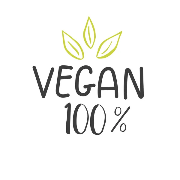 Vector Eco Logotipo Verde Bio Signo Insignia Comida Saludable Vegana — Archivo Imágenes Vectoriales