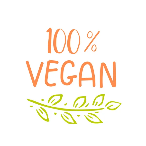 Vector Eco Bio Groen Logo Teken Vegan Gezonde Voeding Badge — Stockvector