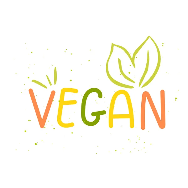 Vektor Eco Bio Grünes Logo Oder Zeichen Abzeichen Für Vegane — Stockvektor