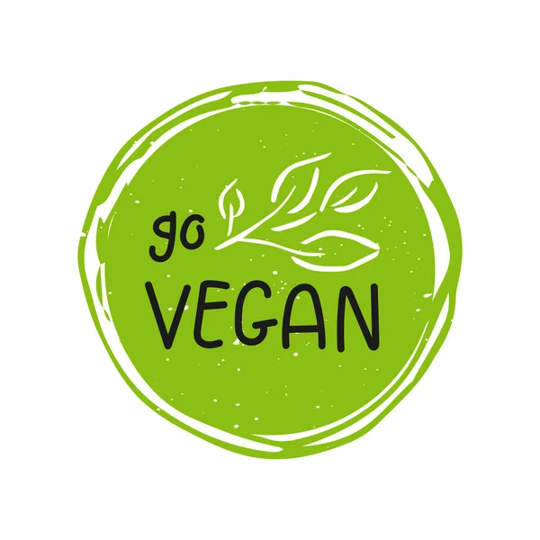 Vector Eco Logotipo Verde Bio Signo Insignia Comida Saludable Vegana — Vector de stock