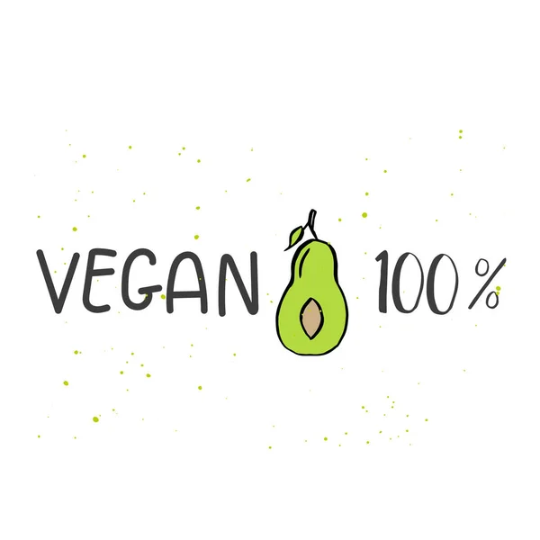 Vector Eco Badge Label Groene Bio Logo Vegan Teken Voor — Stockvector