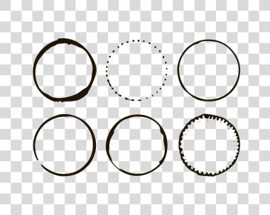 El öğeler için logo daireler, arka plan üzerinde izole ve kullanımı kolay ile çekilmiş. Vektör çizim. Yuvarlak logosu.