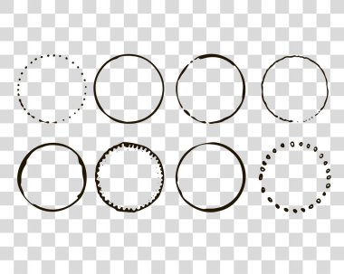 El öğeler için logo daireler, arka plan üzerinde izole ve kullanımı kolay ile çekilmiş. Vektör çizim. Yuvarlak logosu.