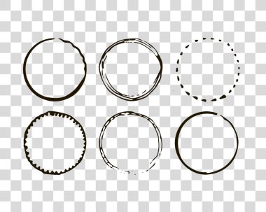 El öğeler için logo daireler, arka plan üzerinde izole ve kullanımı kolay ile çekilmiş. Vektör çizim. Yuvarlak logosu.