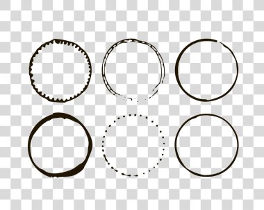 El öğeler için logo daireler, arka plan üzerinde izole ve kullanımı kolay ile çekilmiş. Vektör çizim. Yuvarlak logosu.