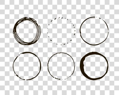 El öğeler için logo daireler, arka plan üzerinde izole ve kullanımı kolay ile çekilmiş. Vektör çizim. Yuvarlak logosu.