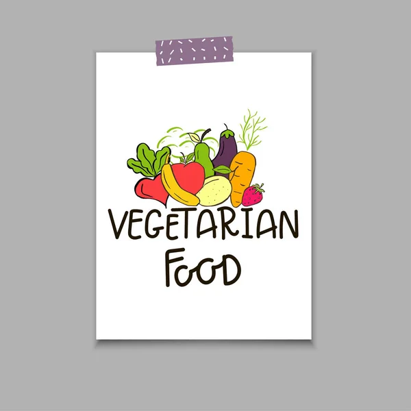 Cartel Vectorial Insignia Ecológica Etiqueta Logotipo Bio Verde Signo Vegano — Vector de stock