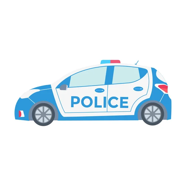 Voiture Police Isolée Sur Fond Blanc — Image vectorielle