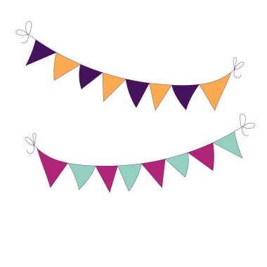 El çekilmiş garland simgesi. Başlık sayfası veya Cinco de Mayo kutlaması için kartı için kullanılabilir. Tatil afişi. Vektör Meksika fiesta.