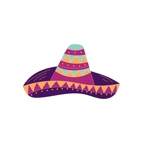 Pictogram Van Een Hand Getekende Sombrero Kan Worden Gebruikt Voor — Stockvector