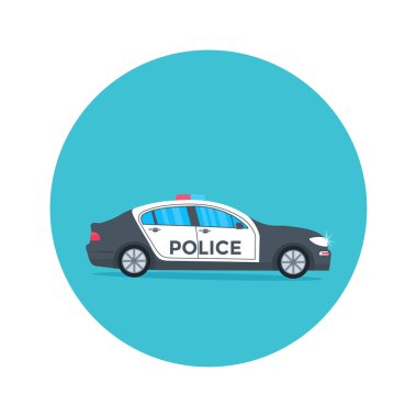 Polis devriye mavi zemin üzerine