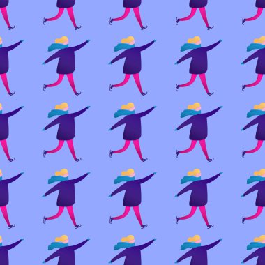 Kış manzarası ve küçük insanlarla kusursuz bir düzen.