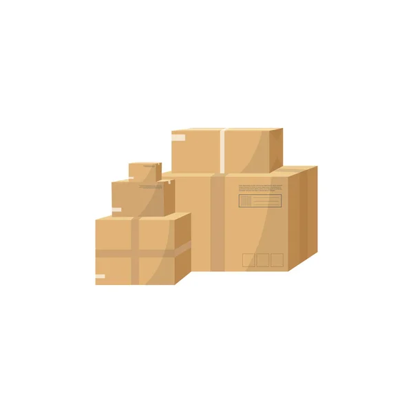 Online Delivery Service Concept Package Parcel Order Tracking Postal Cardboard — Stock Vector