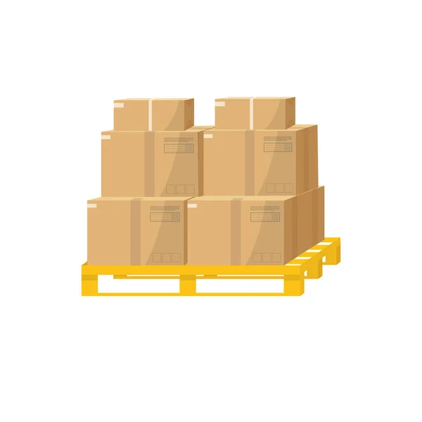 Konsep Layanan Pengiriman Online Paket Paket Pesanan Pelacakan Kotak Kardus - Stok Vektor