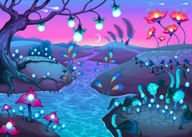 Fantezi gece manzara