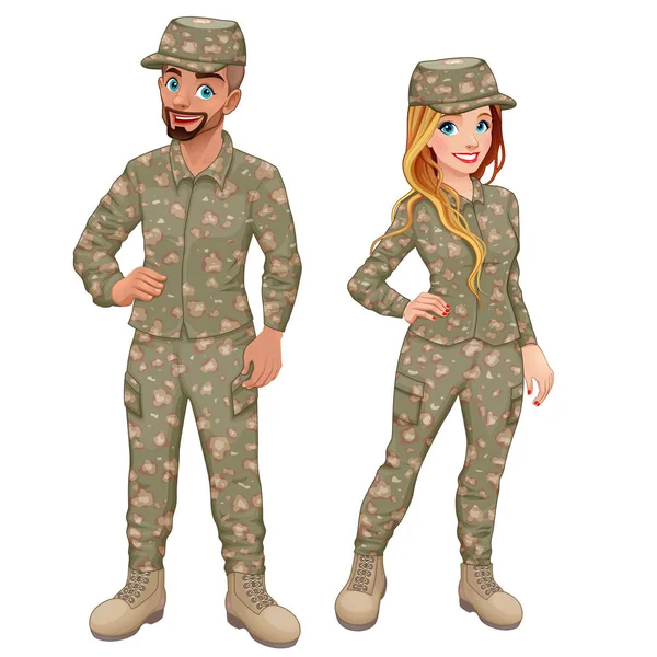 Militar mujer caricatura imágenes de stock de arte vectorial | Depositphotos