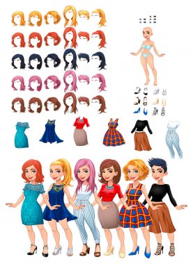 Elbise ve saç modelleri oyunu