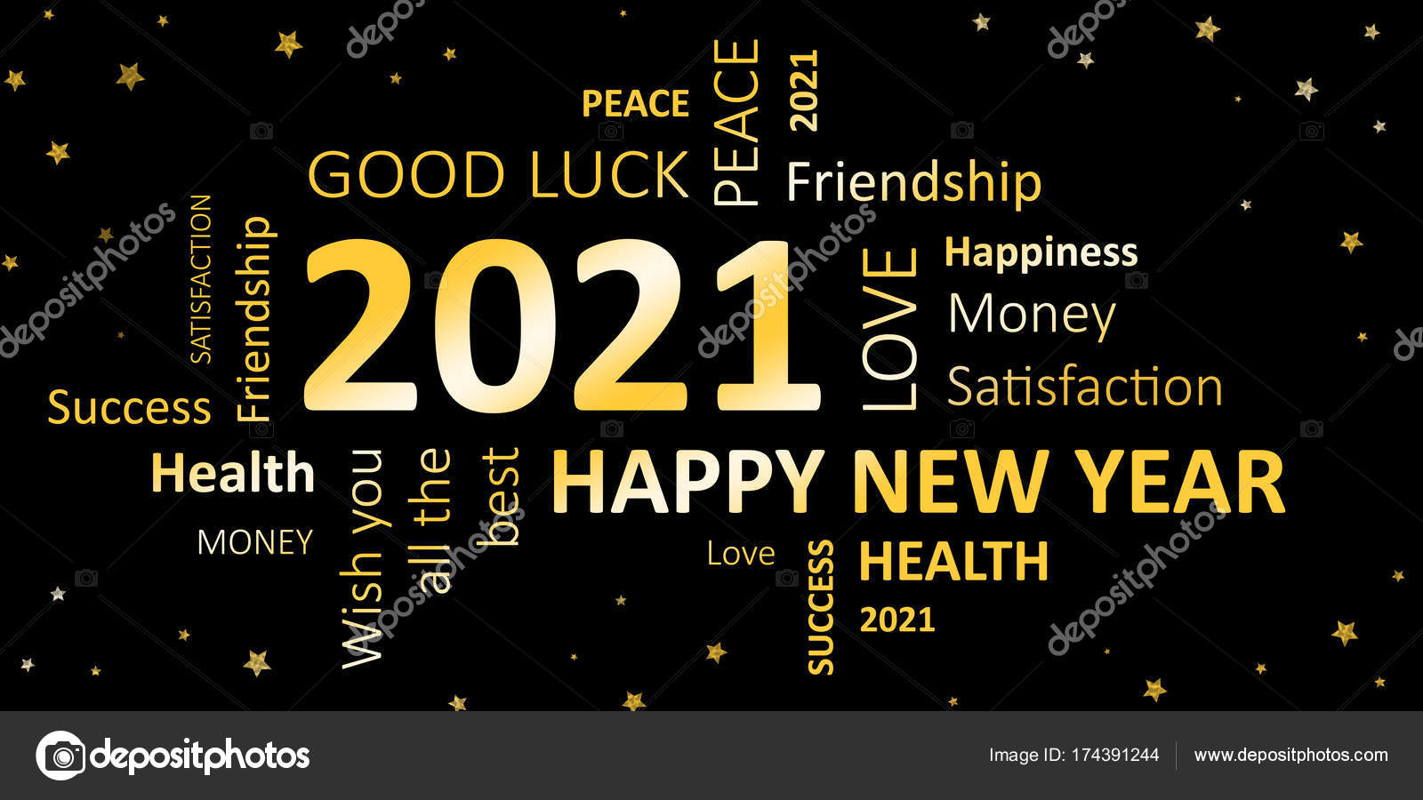 元旦图片素材-正版创意图片400070096-摄图网 元旦贺卡新年快乐2021新年祝福 — 图库照片©JNaether#174391244