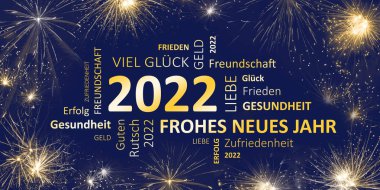 Alman yeni yıl kartı 2022 iyi dileklerimle