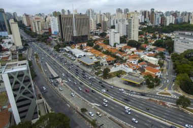 Havadan görünümü şehir sao paulo