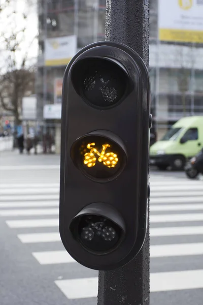 Ampel für Fahrräder — Stockfoto