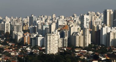 Büyük şehir, binalar, Sao Paulo Brezilya