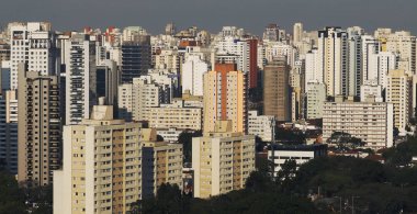 Büyük şehir, binalar, Sao Paulo Brezilya