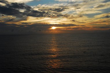 Sunset bulvarında deniz Güney Amerika