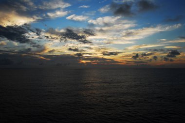 Sunset bulvarında deniz Güney Amerika