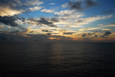 Sunset bulvarında deniz Güney Amerika