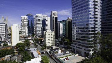 Güzel öğleden sonra geç saatlerde büyük şehirde Sao Paulo, Brezilya