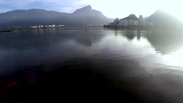 Ipanema Leblon Och Freitas Lagoon Rio Janeiro Brasilien Sydamerika — Stockvideo