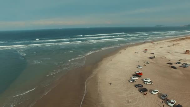 Rybářské Sítě Ibiraquera Pláž Nádherné Pláže Santa Catarina Brazílie — Stock video