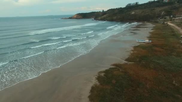 Pláž Ribanceira Imbituba Santa Catarina Brazílie — Stock video