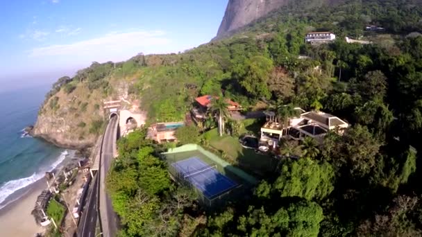 Tünel Taş Asgari Rio Janeiro Brezilya Kentin Taş Dağ — Stok video